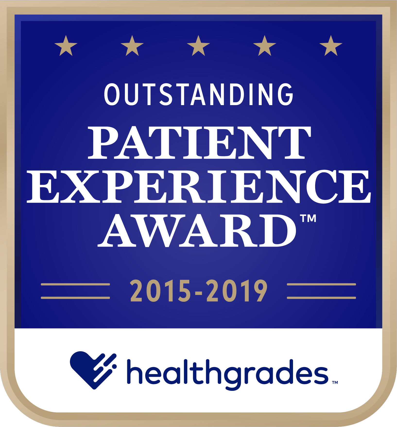 Outstanding Patient Experience Award 2015-2019