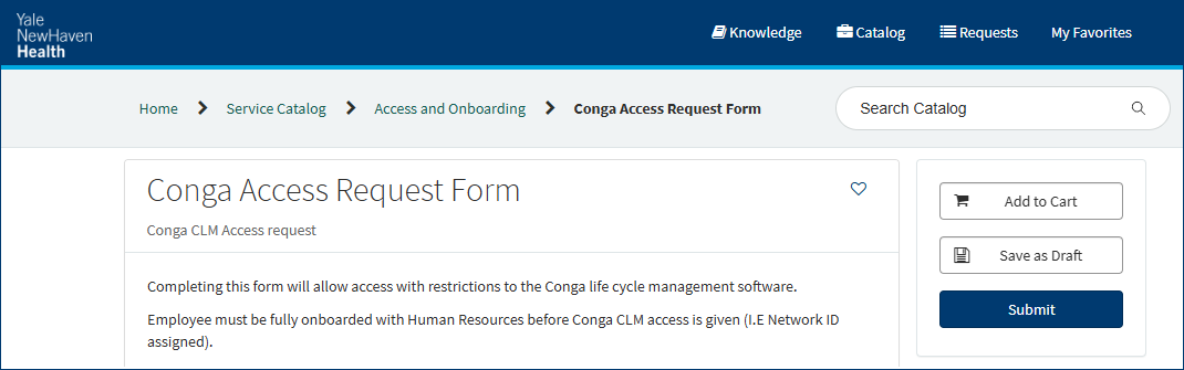 conga request access