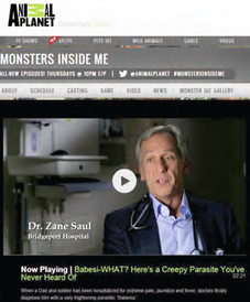 Animal Planet Monsters Inside Me.  Dr. Zane Saul