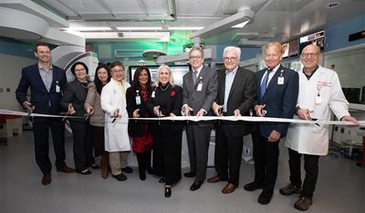 Cutting the ribbon for the new EP Lab at Bridgeport Hospital