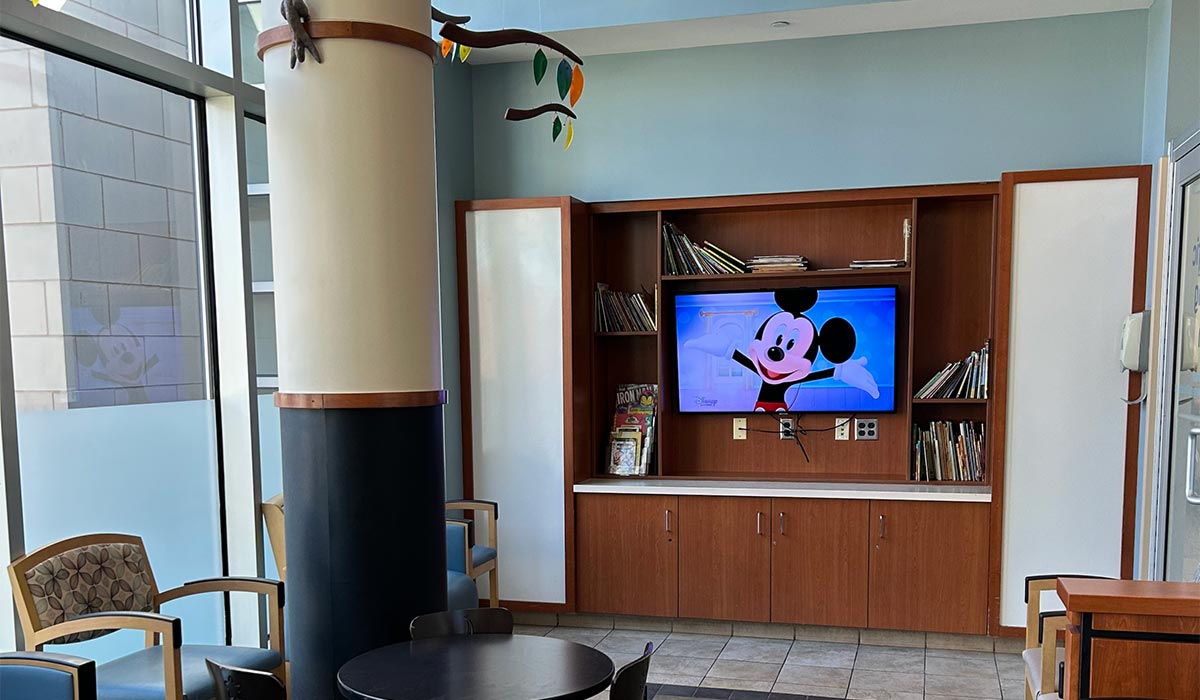 The new pediatric waiting room is part of expanded pediatric services at Bridgeport Hospital’s Emergency Department