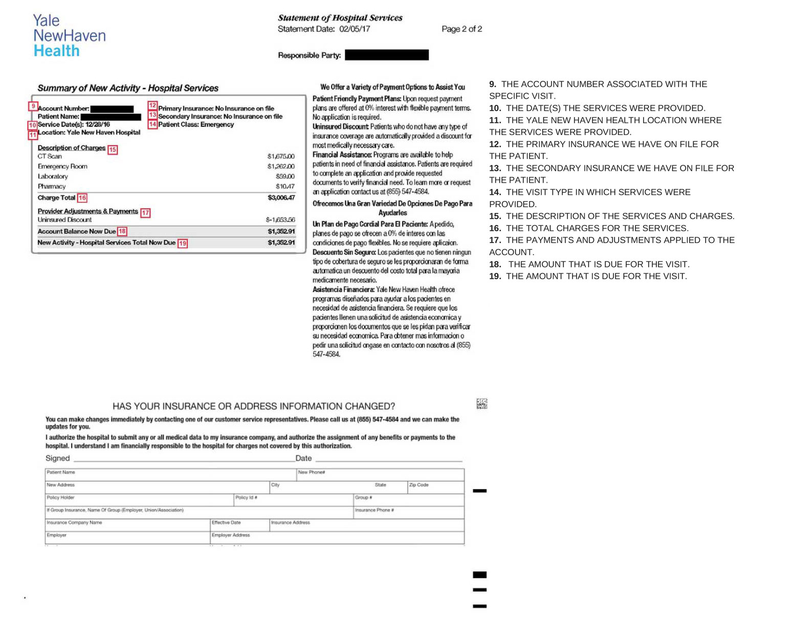 billing insurance bridgeport hospital